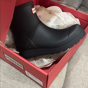 Hunter Matte Black Short Rain Boots